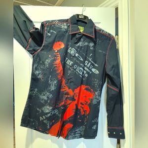 Sex Pistols silkscreened button down shirt by Dragonfly
